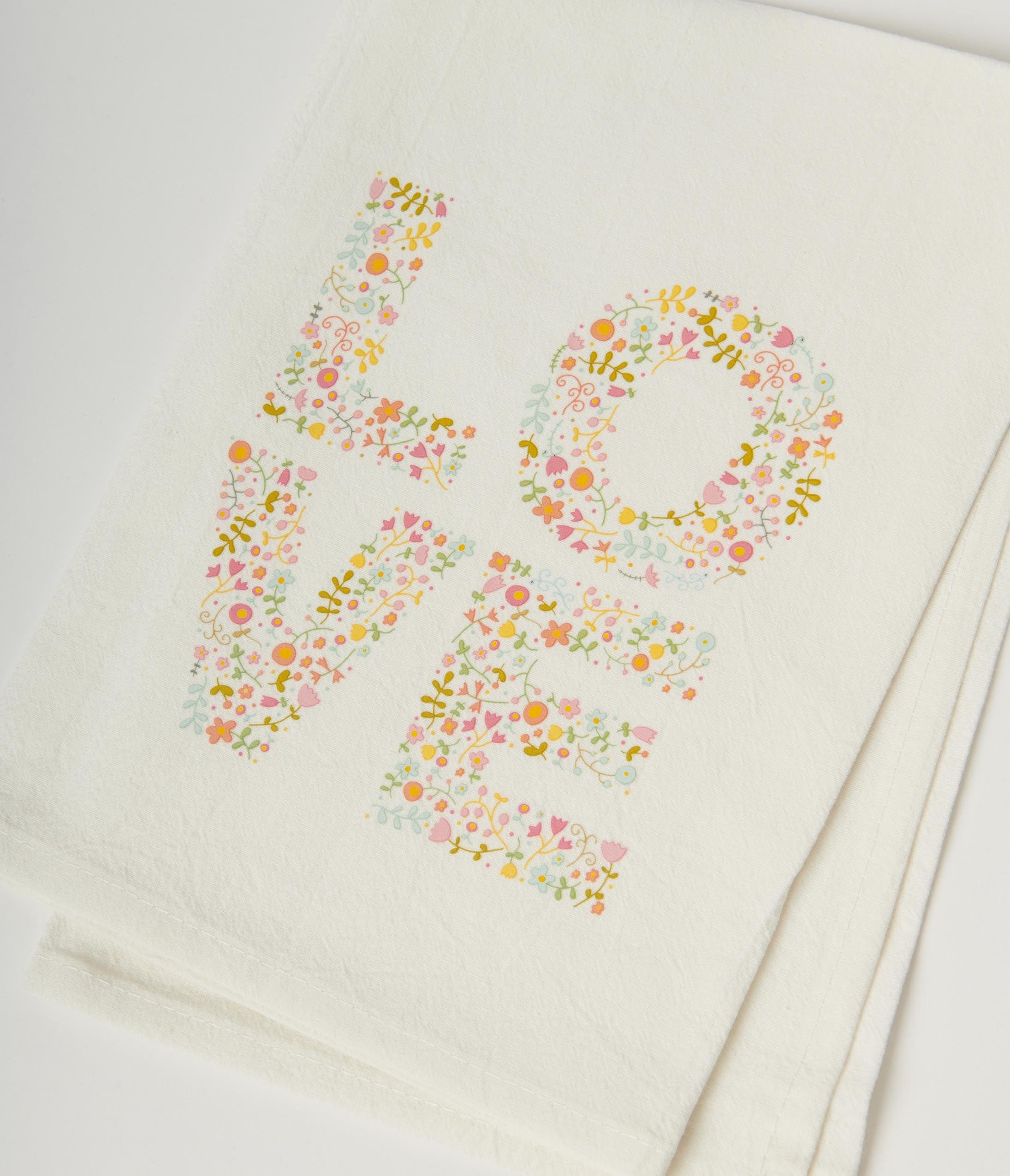 

Love Flower Flour Sack Tea Towel