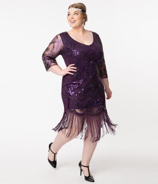 lilac flapper dress