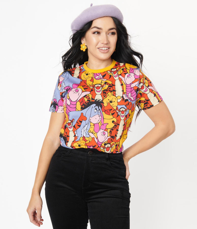 Cakeworthy Winnie The Pooh & Pals All Over Print Unisex Tee