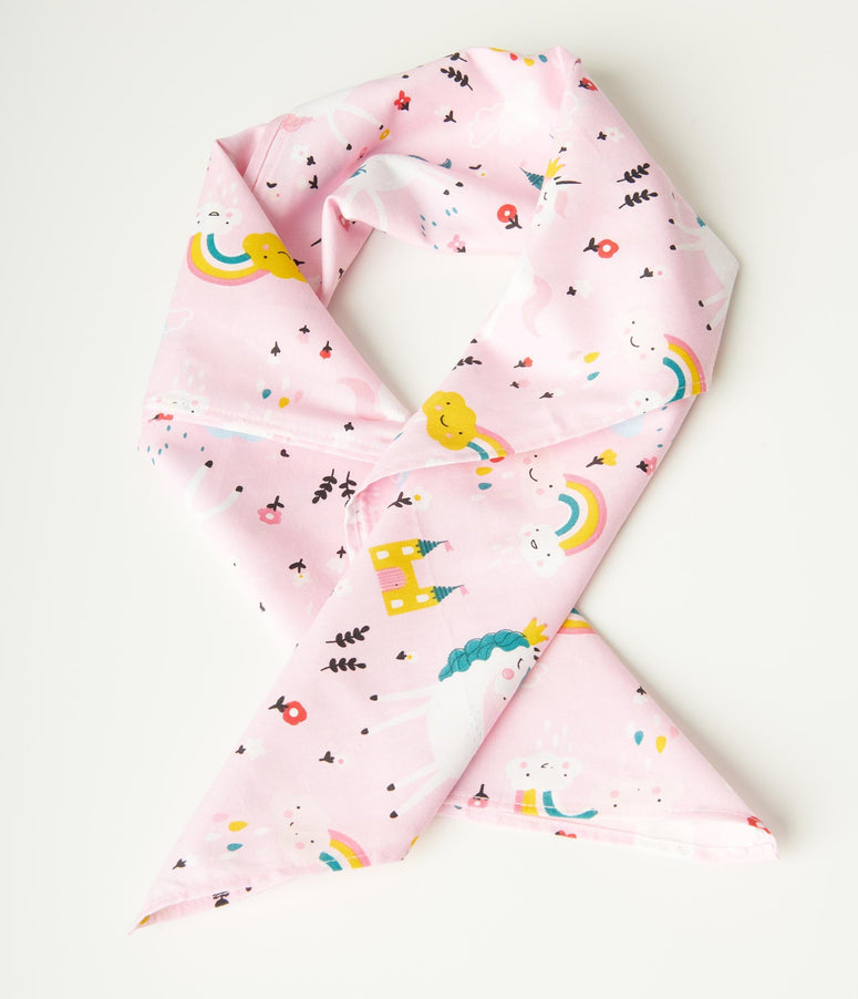 acwashingmachines Pink & Fairytale Print Hair Scarf