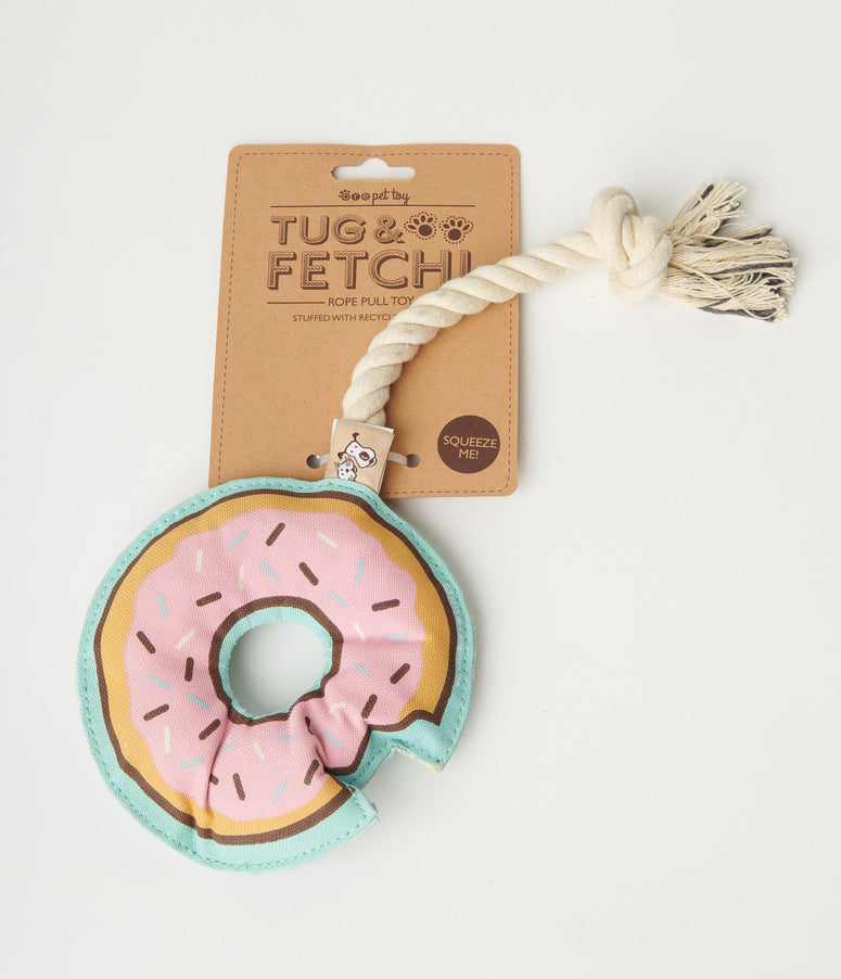 Pink Donut Rope Dog Toy