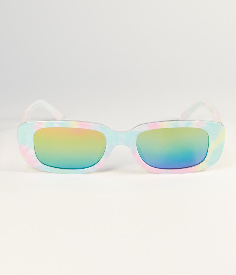 1960s Multicolor Tie Dye Retro Sunglasses