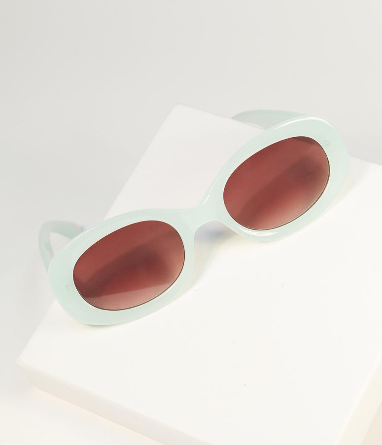 1960s Mint Oval Sunglasses