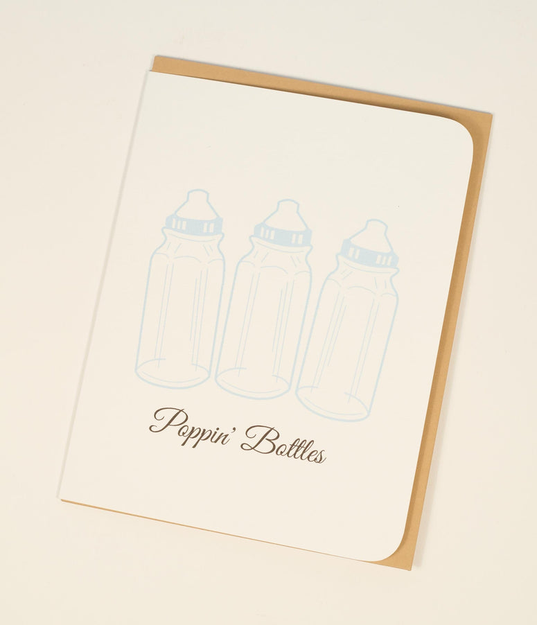 Popping Bottles Baby Card