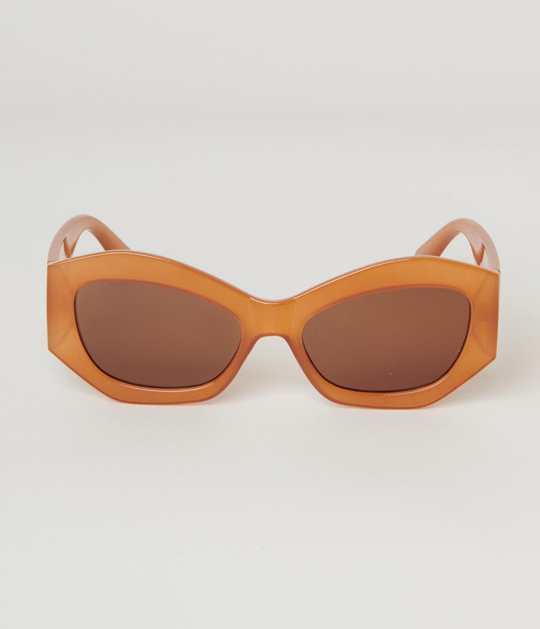 1960s Orange Thick Cat Eye Sunglasses
