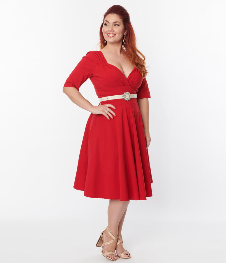 Collectif Plus Size Red Trixie Doll Dress