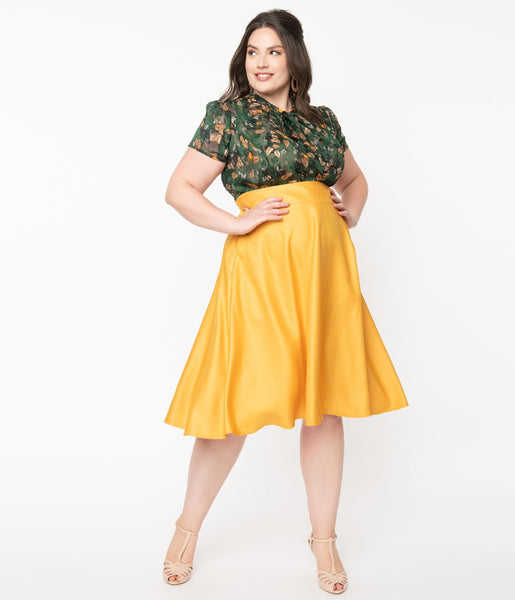 mustard skirt 3x