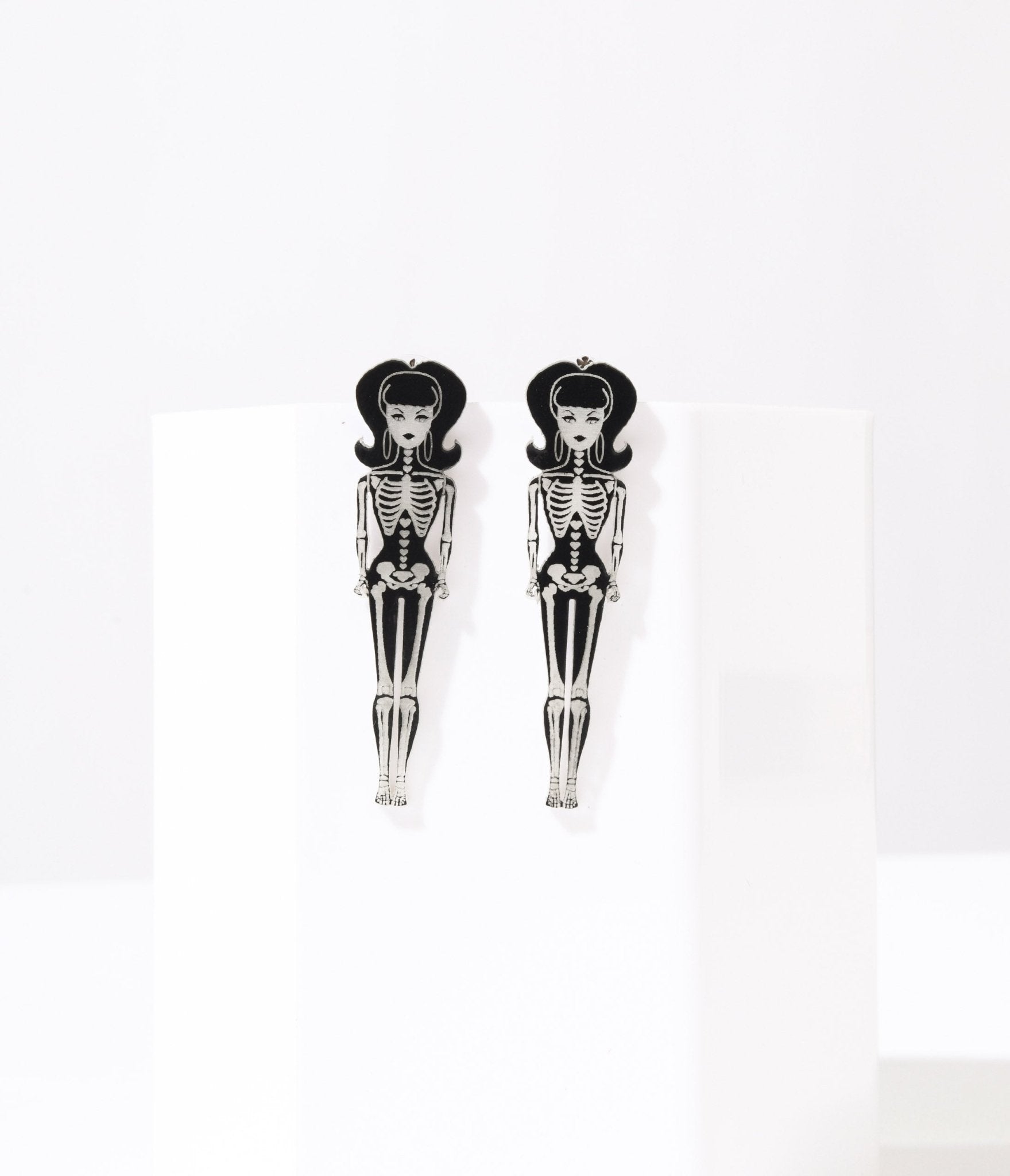 

Glow In The Dark Barboo Skeleton Doll Earrings