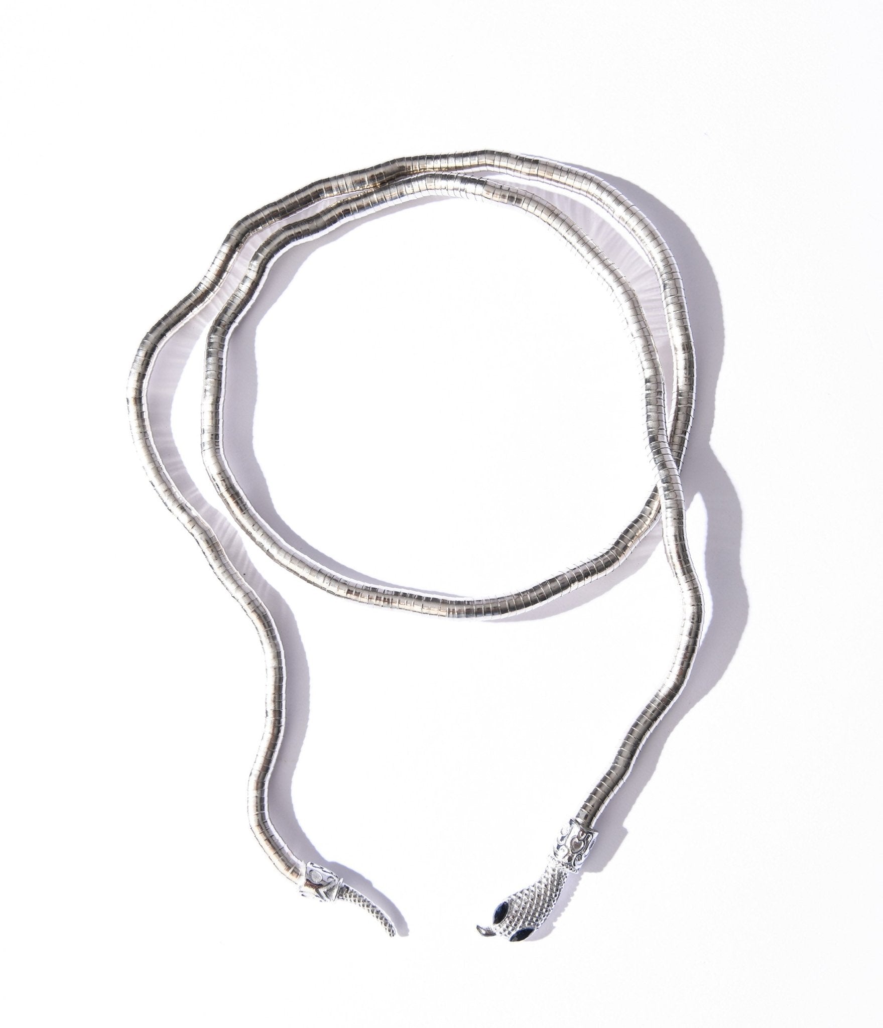 

Silver Snake Wrap Necklace