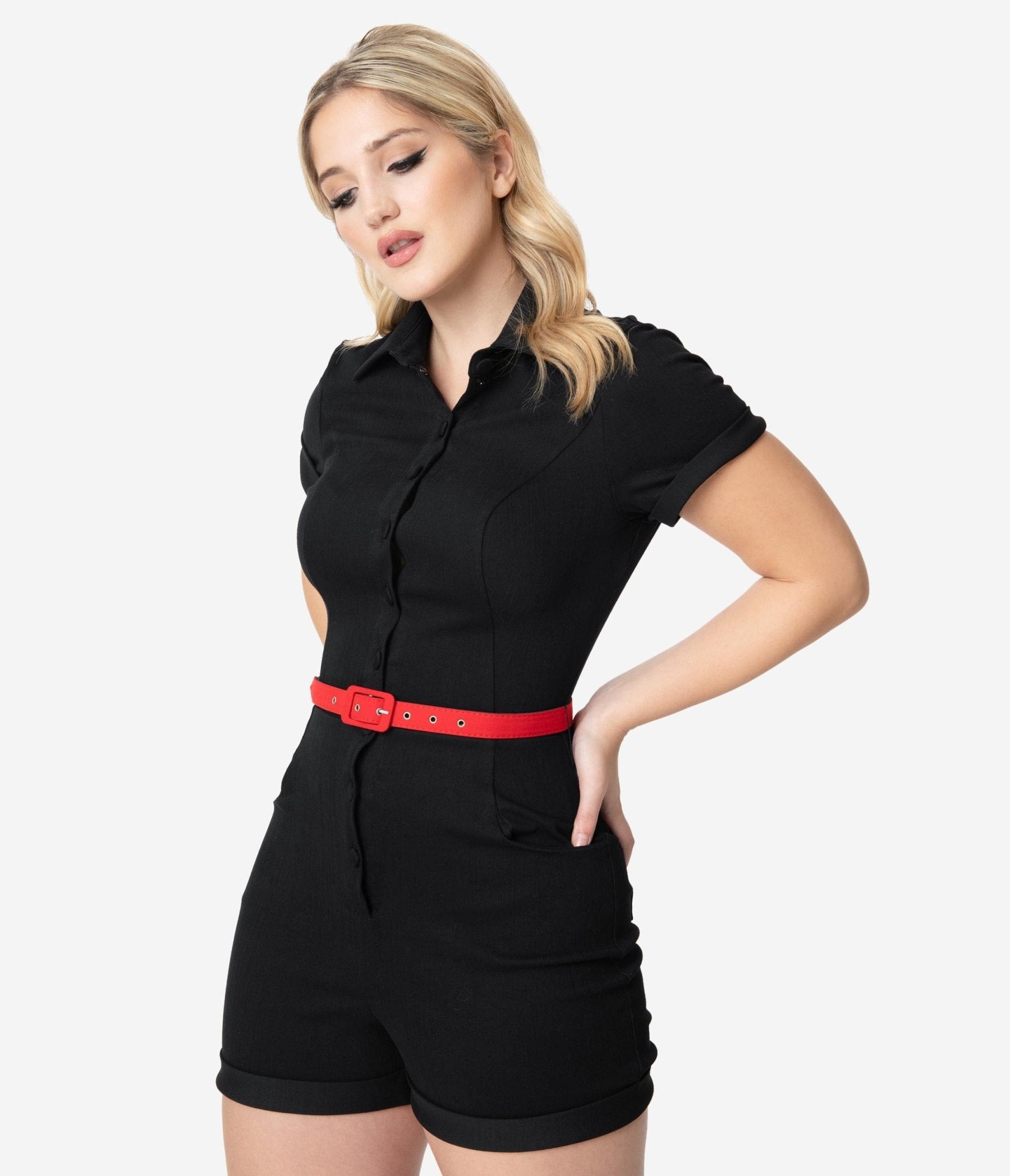 

Unique Vintage 1950S Black Patsy Romper