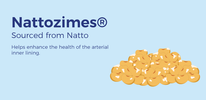 Nattozimes is an ingredient in CX8 - cardio support