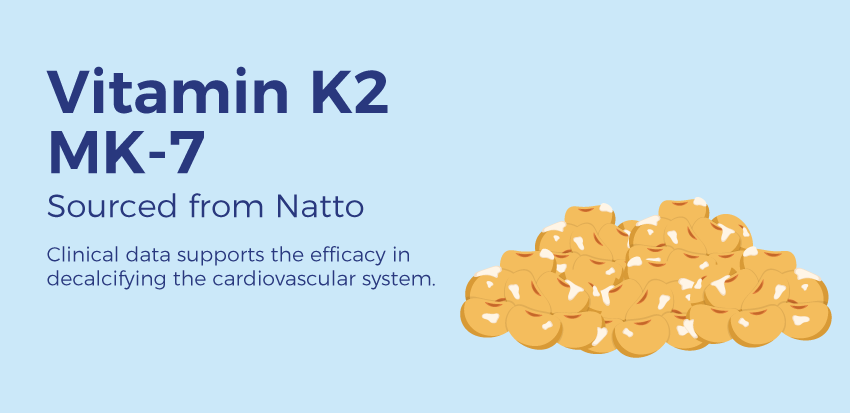 Vitamin K2 is an ingredient in CX8 - cardio support