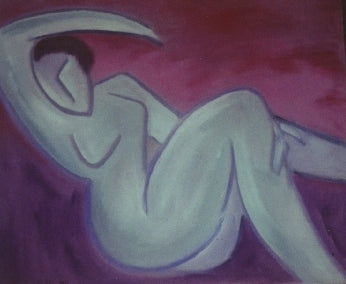 oil on canvas "Wahine in Grey"