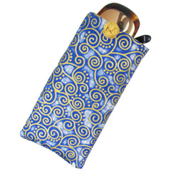 Silk & Cotton Soft Eyeglass Pouch in Navy Blue