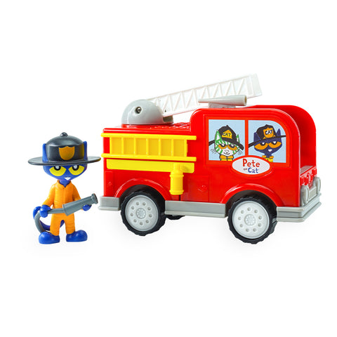 Firefighter Pete the Cat with Fire Truck