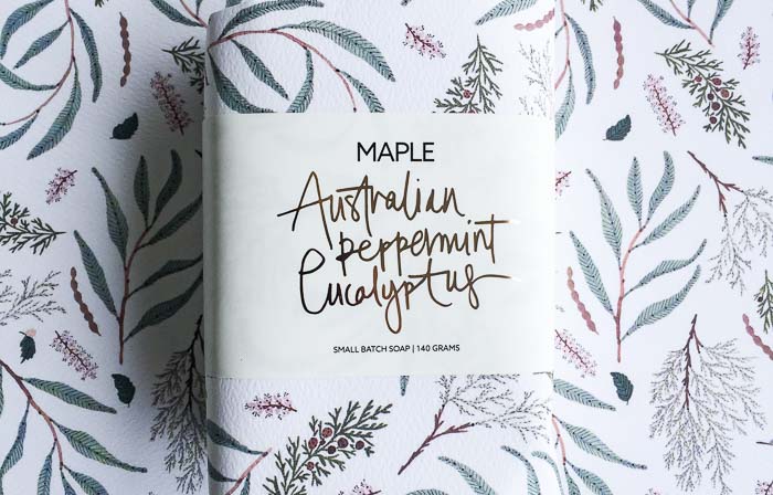 Australian Peppermint Eucalyptus soap by Maple Soaps