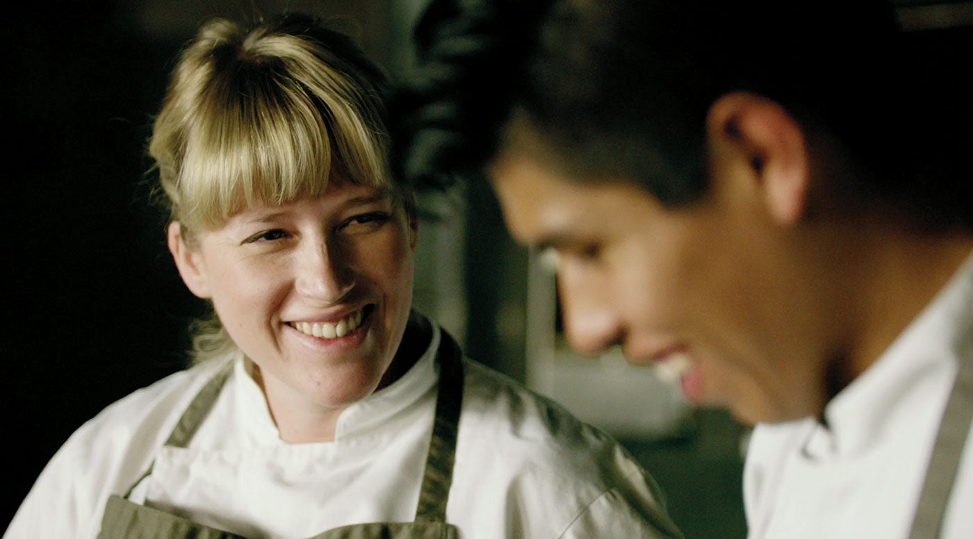Danish chef Kamilla Seidler smiling. She is head chef at the Bolivian restaurant Gustu in La Paz. (Photo: Michael Jepsen)