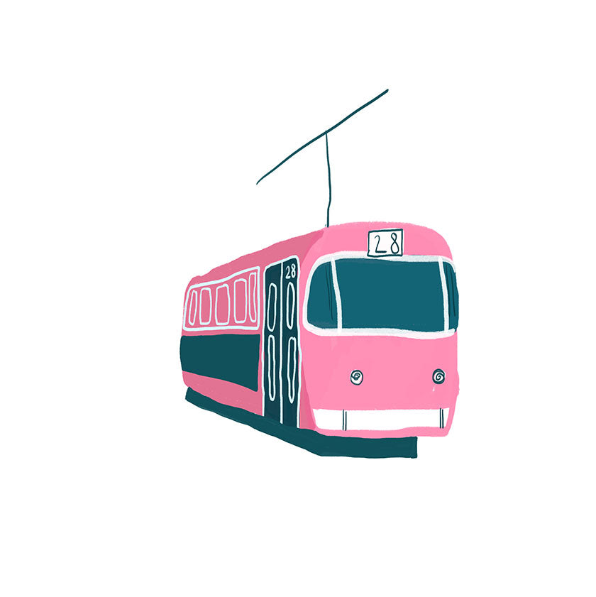 Illustration of a typical tram in Lisbon (Jessica Smith)