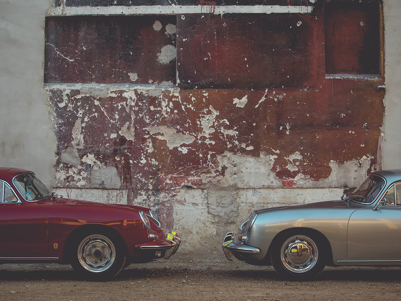 Two Porsche 356 B at Luftgekühlt's first Germany event in Munich. © Vince Perraud