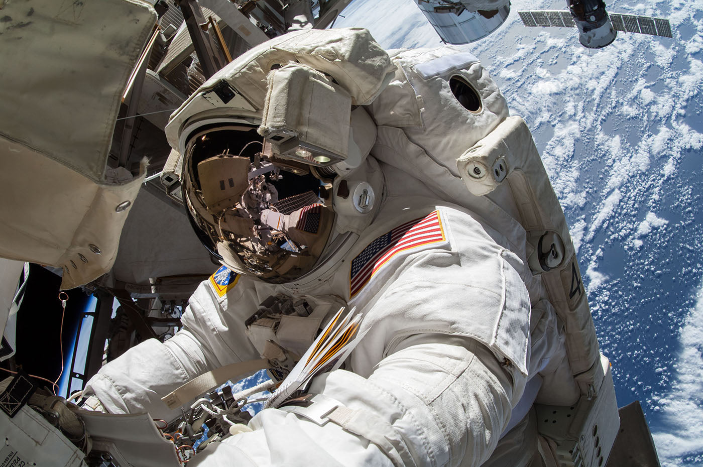 Terry Virts spacewalk. Photo: Terry Virts