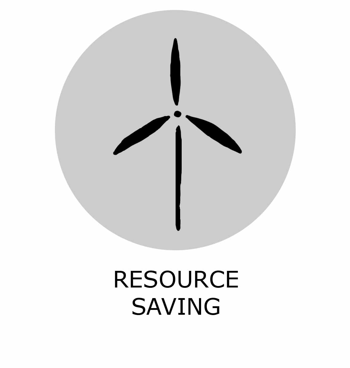 MAVOLU sustainability criteria resource saving icon