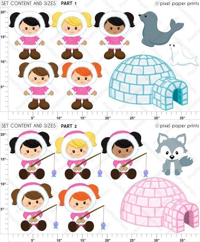 eskimo girl clipart with bow