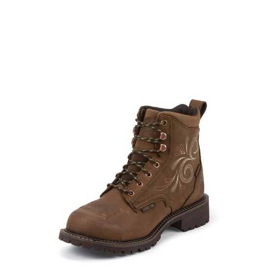 justin square toe waterproof boots