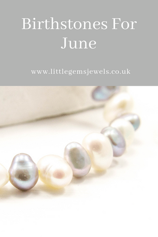 Birthstones For June Image Of Grey & White Pearl String