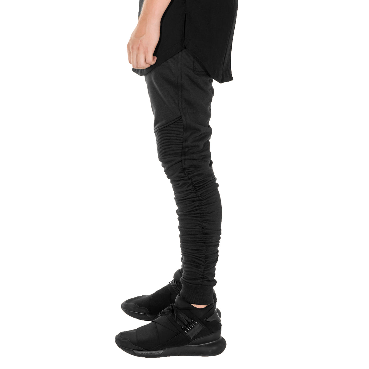 black biker joggers