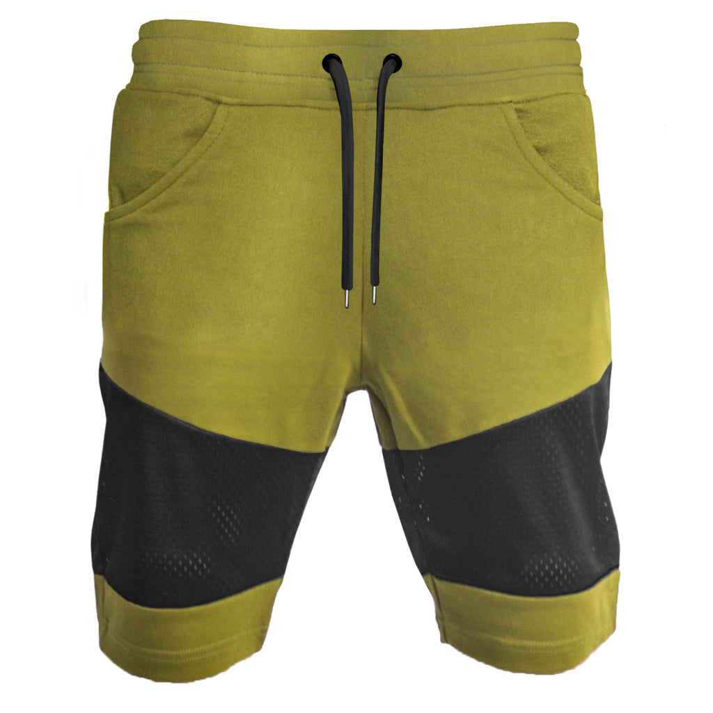 Panel Mesh Shorts : Burnt Olive