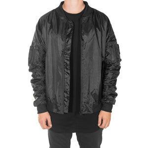 Escape Bomber Jacket : Black/Black Zip