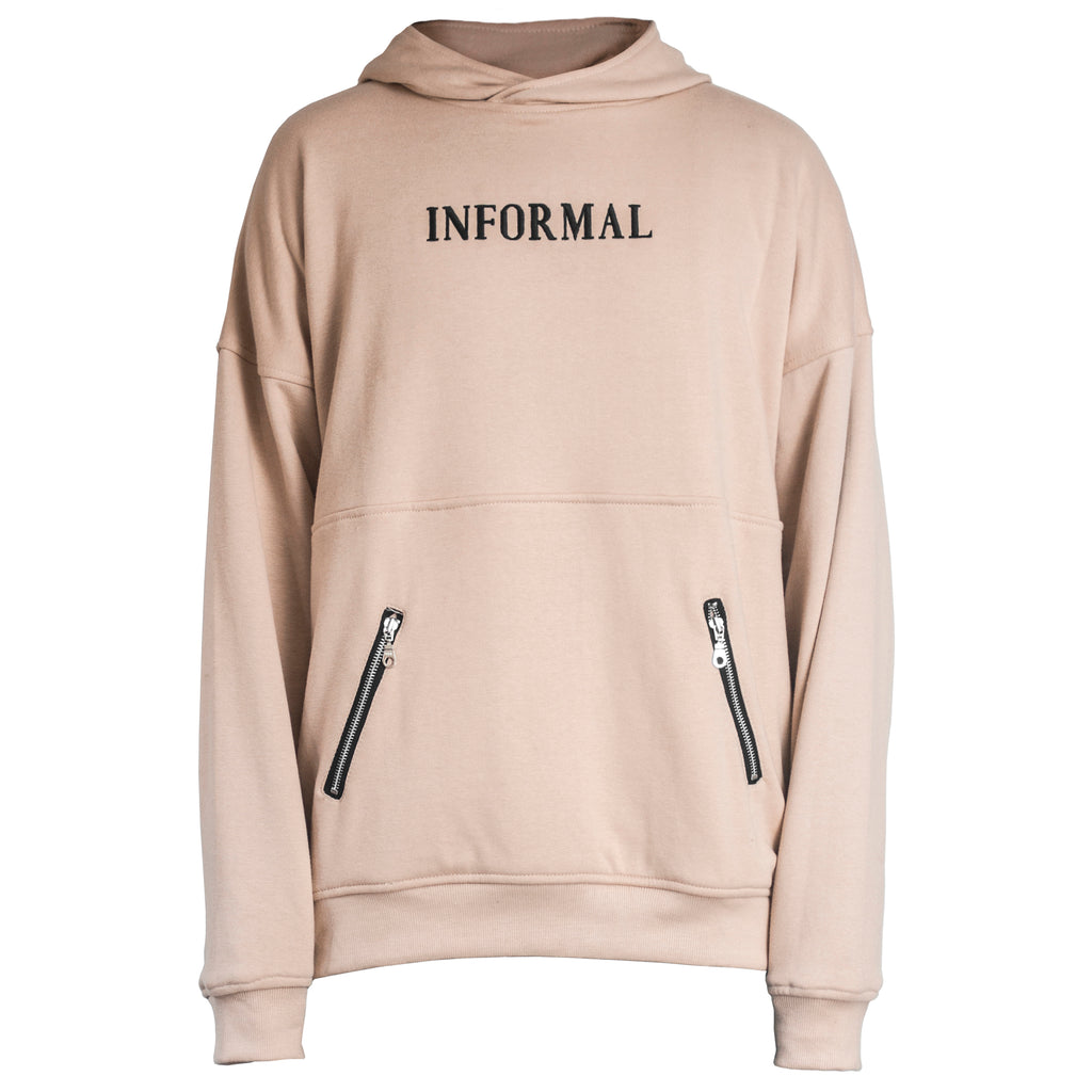 Serif Logo Hoody : Sand