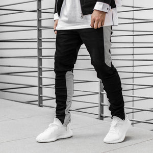 Spear Ankle Zip Jeans : Black/Light Grey