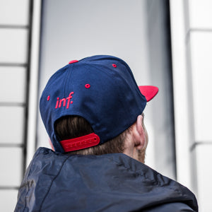 Slanted Snapback : Navy/Red