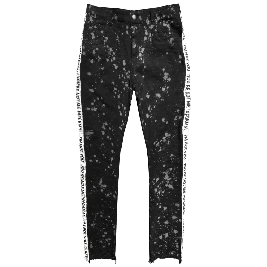 Splatter Taped Jeans : Black