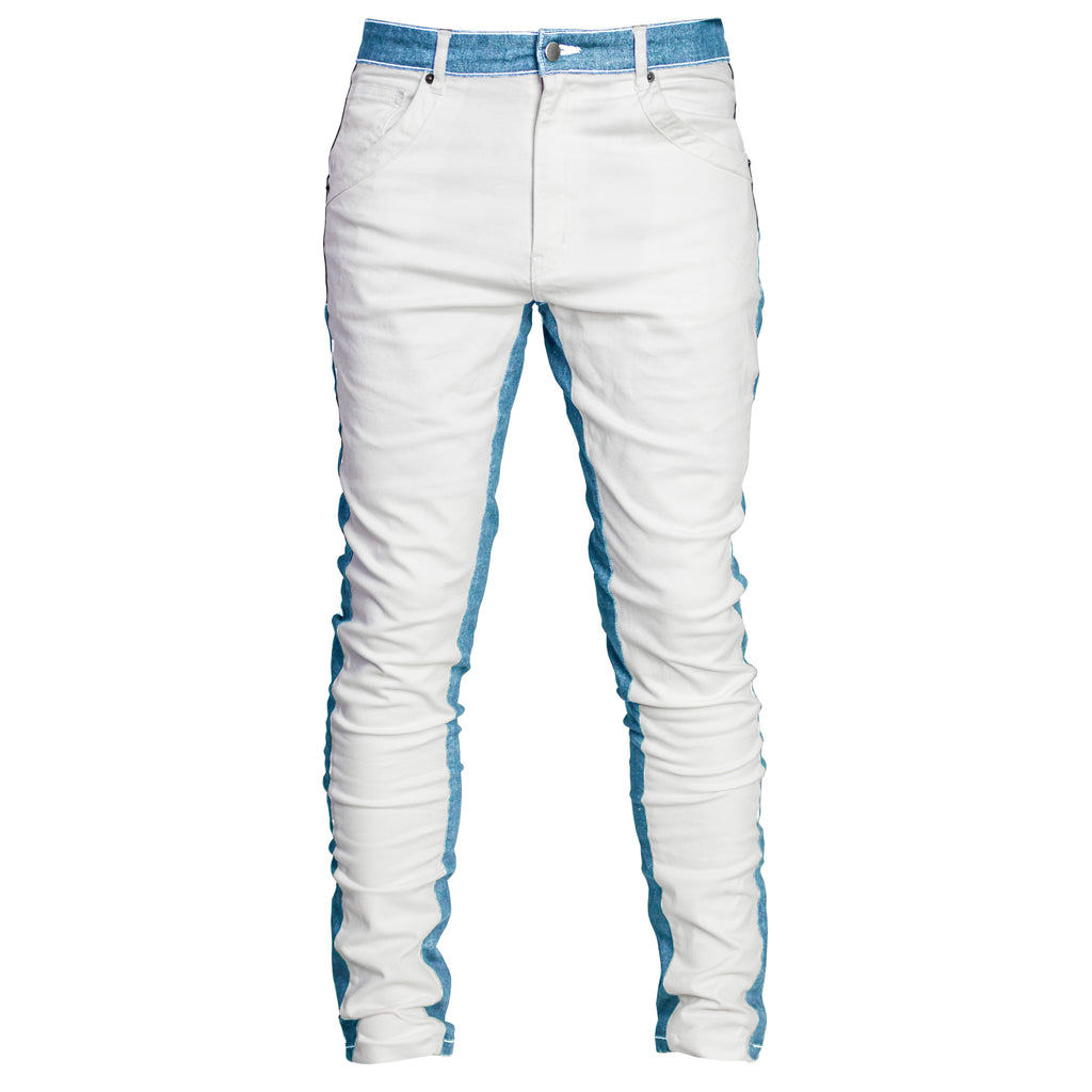 Track Jeans : White/Blue