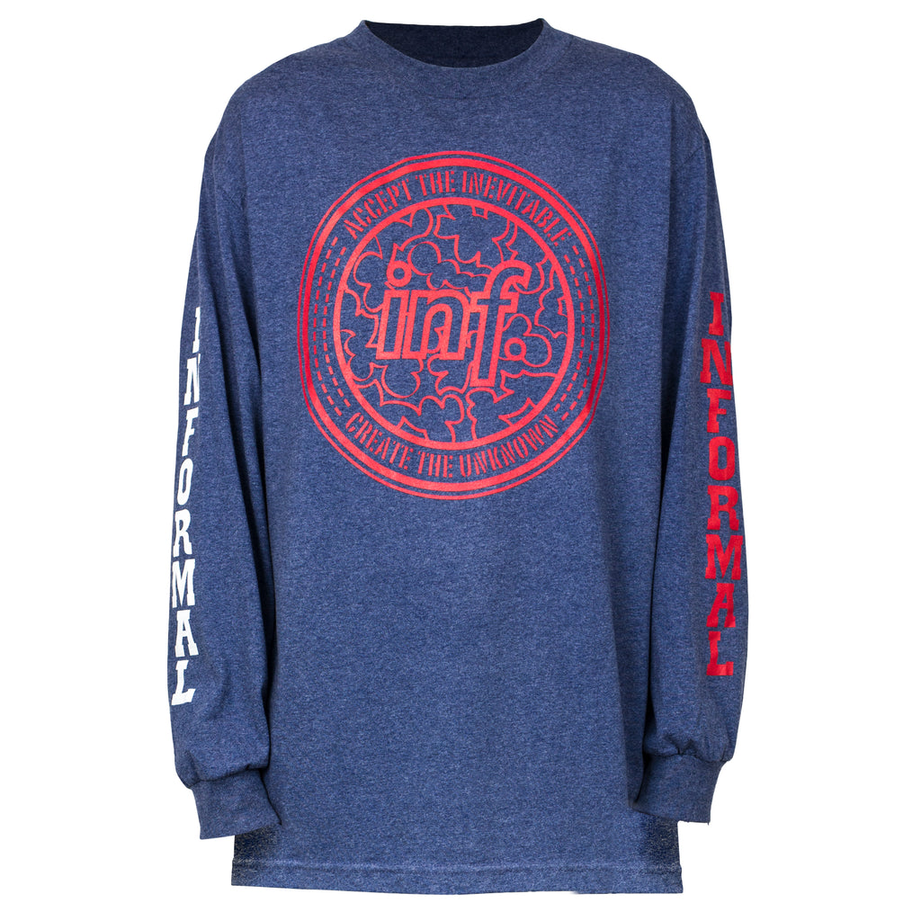 Negative Camo L/S Tee : Heather Denim