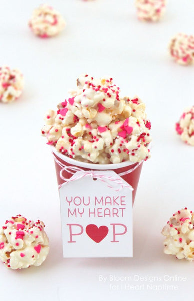 Heart Popcorn Recipe Valentines Day Date Night Popcorn