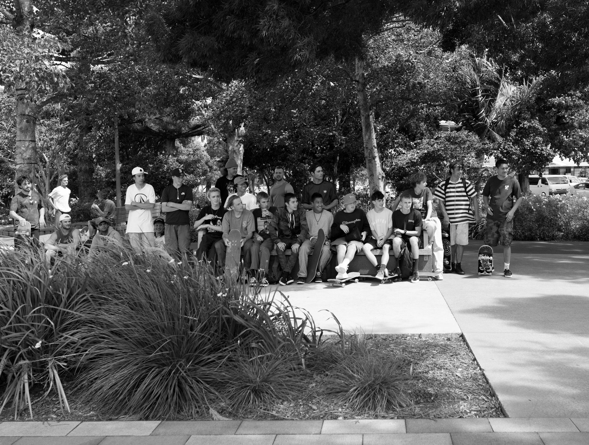 crowds watching skateboarding