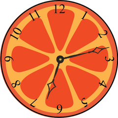 blood orange clock