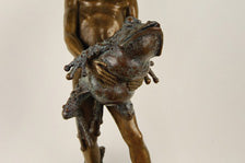 Bronze Boy with Frog Fountain – by Jim Ponter