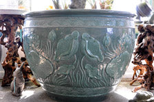 Thai Celadon Lotus Pot