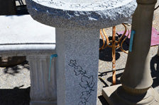 Granite Birdbath with Pedestal