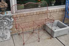 French Antique Wire Bench