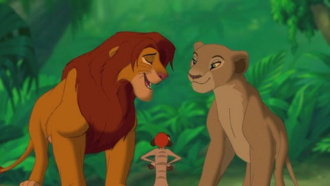 Simba, Nala and Timon have a lot of fun together