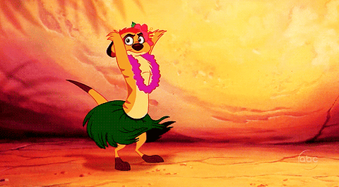 Timon doesn't take life too seriously and that is something we can all live by