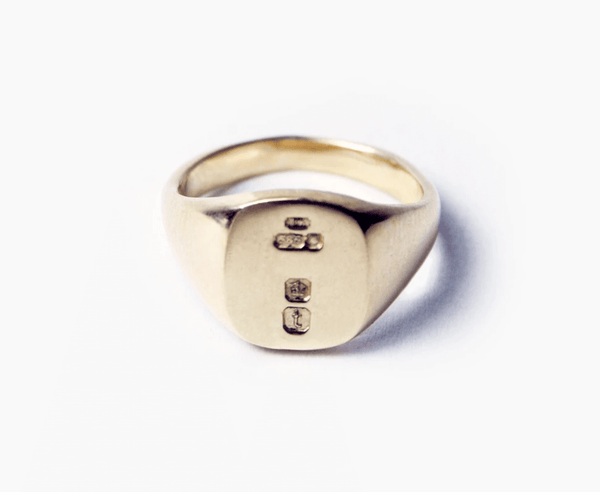 mens silver gold signet rings made in brookly new york