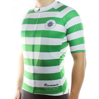 white and green jersey