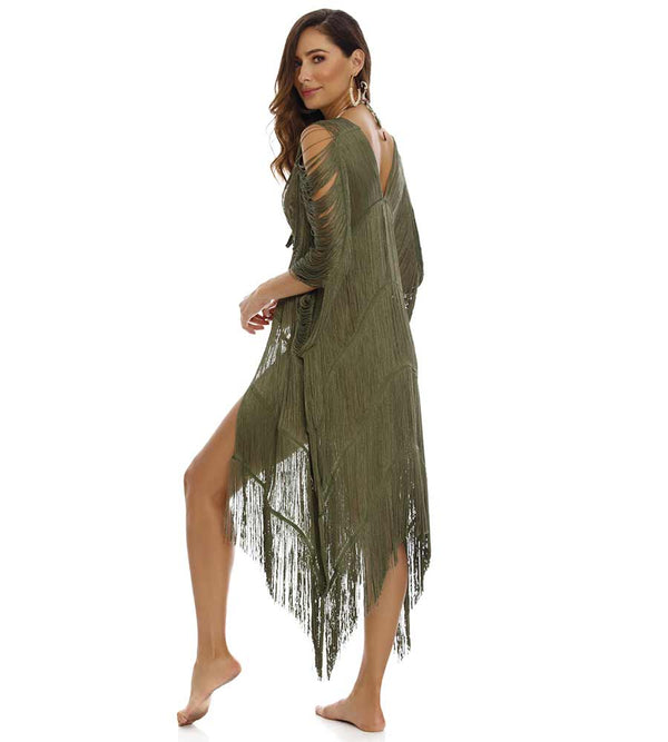 Chloe Long Fringe Cover Up By Milonga Kayokoko Swimwear