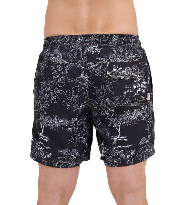 French Toile Sailor Sporty Swim Trunks By Maaji Kayokoko Swimwear